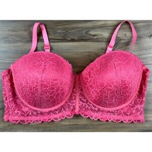 Dreamwear Hot Pink Lace Size 44D Underwire Molded Bra